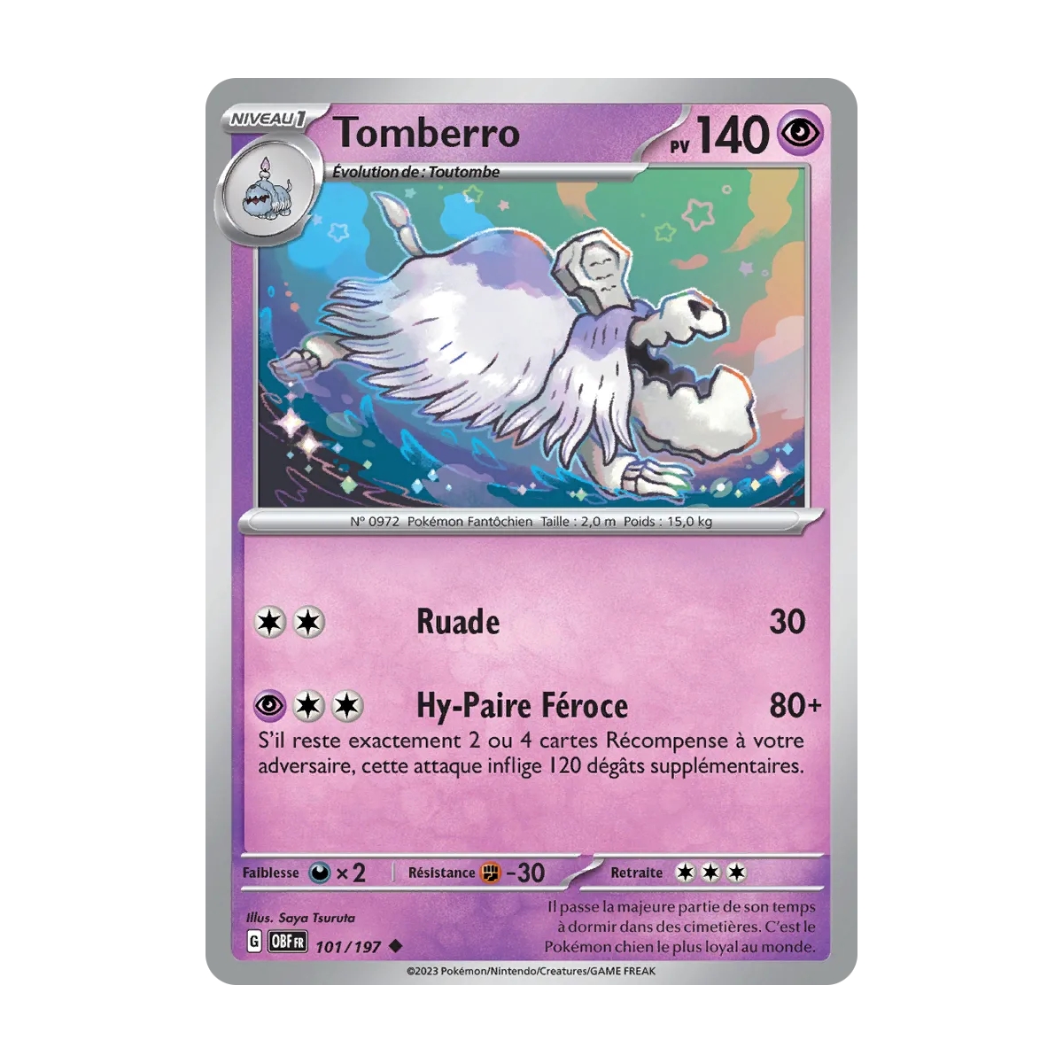 Tomberro N°101/197 BrillanteÉcarlate et Violet Flammes Obsidiennes