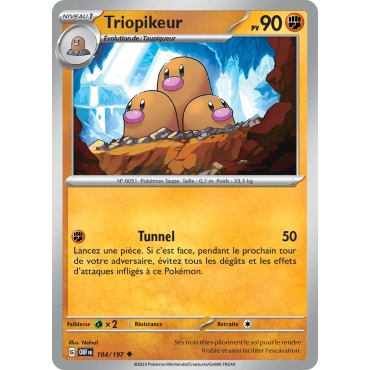 Triopikeur N°104/197 Brillante Écarlate et Violet Flammes Obsidiennes