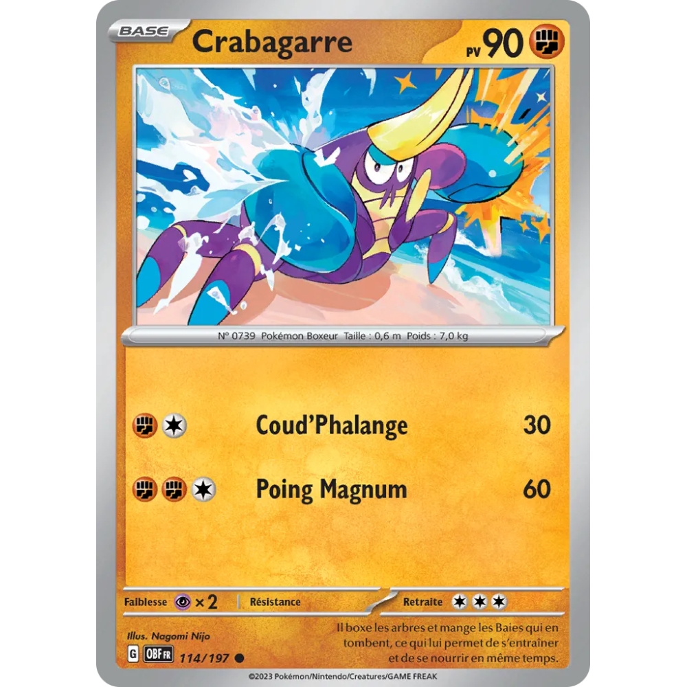 Crabagarre N°114/197 Brillante Écarlate et Violet Flammes Obsidiennes