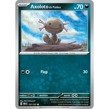 Axoloto de Paldea 127/197 Pokémon Écarlate  Violet Flammes Obsidiennes