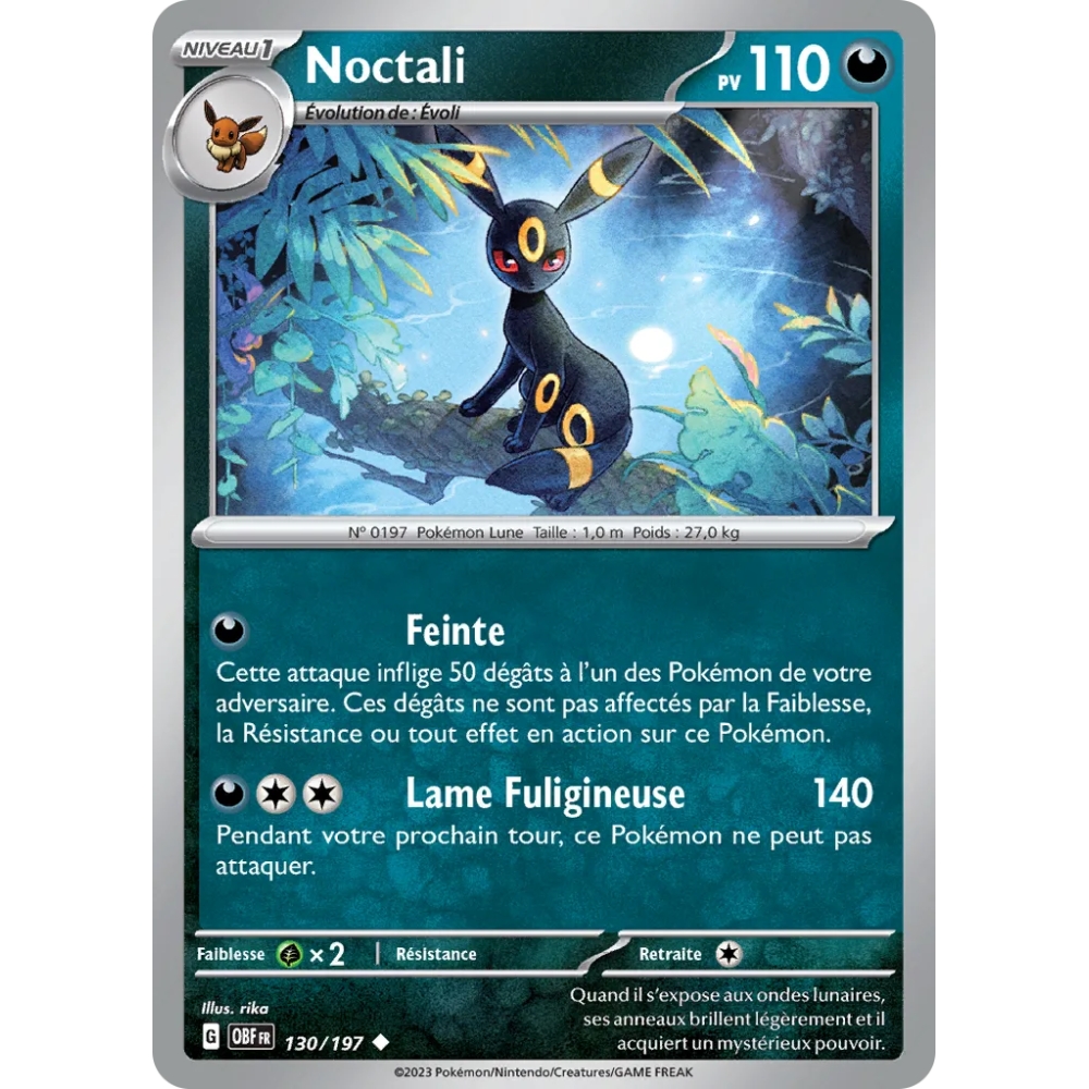 Noctali Pokémon Écarlate et Violet Flammes Obsidiennes 130/197