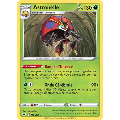 Astronelle 019/202 : Joyau Rare (Brillante) de l'extension Pokémon Épée et Bouclier