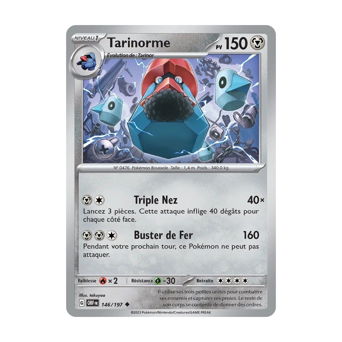 Tarinorme 146/197 Pokémon Écarlate et Violet Flammes Obsidiennes