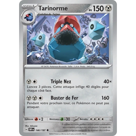 Tarinorme 146/197 Pokémon Écarlate et Violet Flammes Obsidiennes