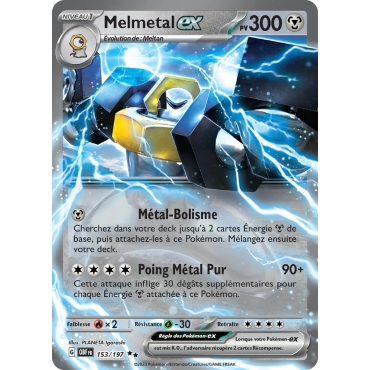 Découvrez Melmetal, carte Double rare de la série Écarlate et Violet Flammes Obsidiennes