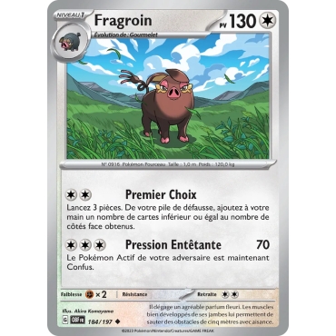 Carte Fragroin - Peu commune (Brillante) de Pokémon Écarlate et Violet Flammes Obsidiennes 184/197