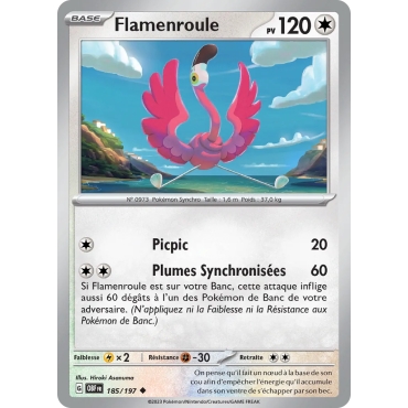 Flamenroule 185/197 Pokémon Écarlate et Violet Flammes Obsidiennes