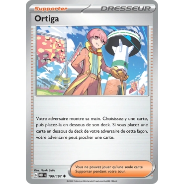 Ortiga N°190/197 Brillante Écarlate et Violet Flammes Obsidiennes