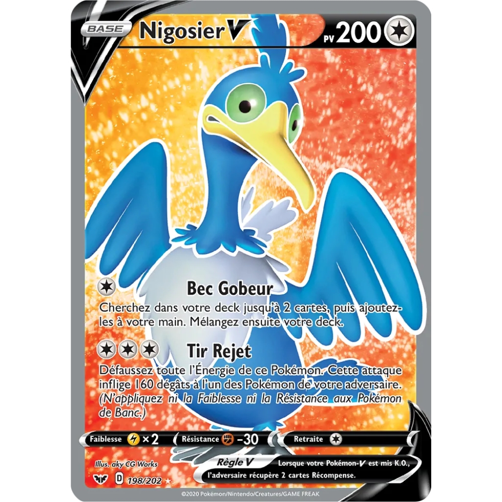 Carte Nigosier - Ultra rare de Pokémon Épée et Bouclier 198/202