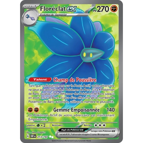 Floréclat 213/197 : Joyau Ultra rare de l'extension Pokémon Écarlate et Violet Flammes Obsidiennes