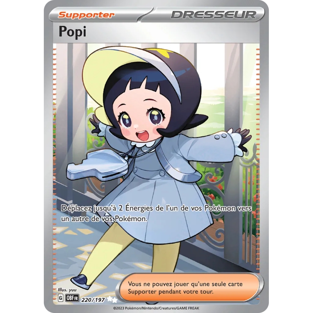 Popi 220/197 : Joyau Ultra rare de l'extension Pokémon Écarlate et Violet Flammes Obsidiennes