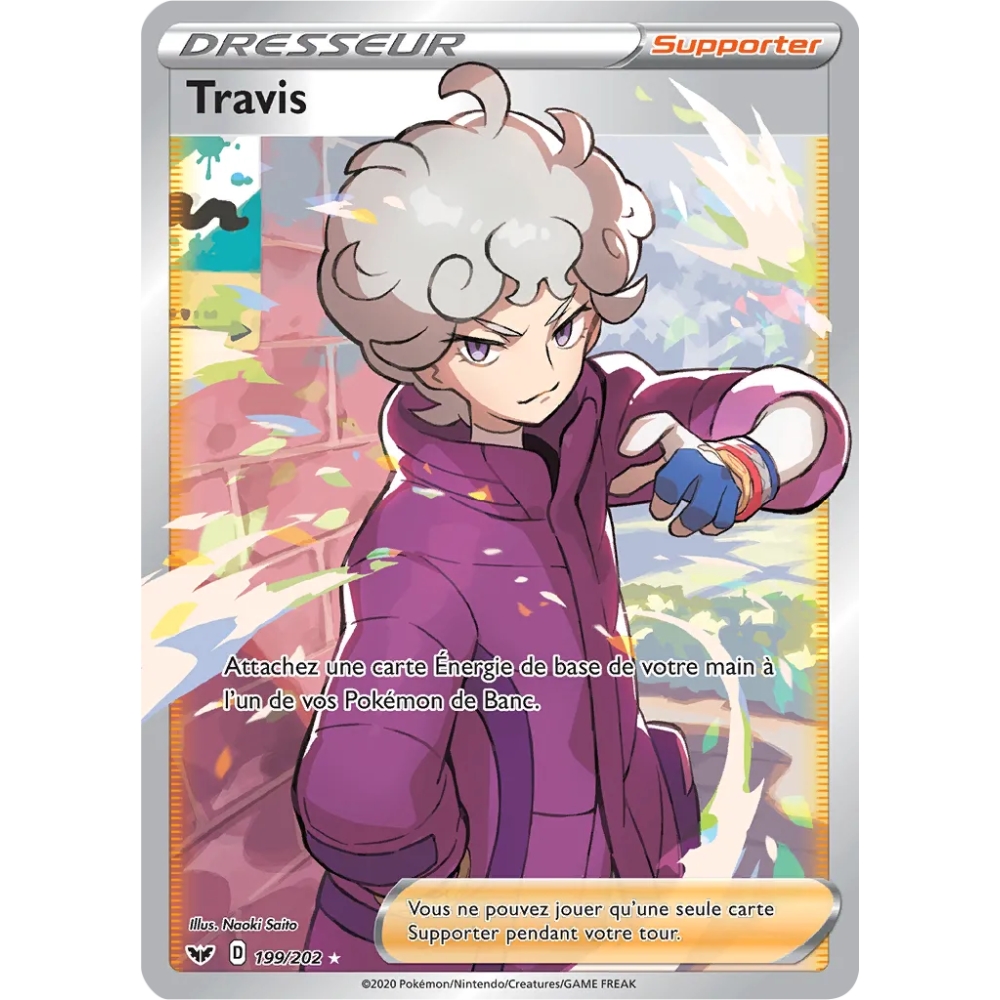 Découvrez Travis, carte Ultra rare de la série Épée et Bouclier