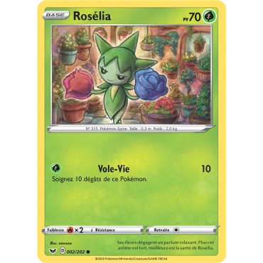 Découvrez Rosélia, carte Commune (Brillante) de la série Épée et Bouclier