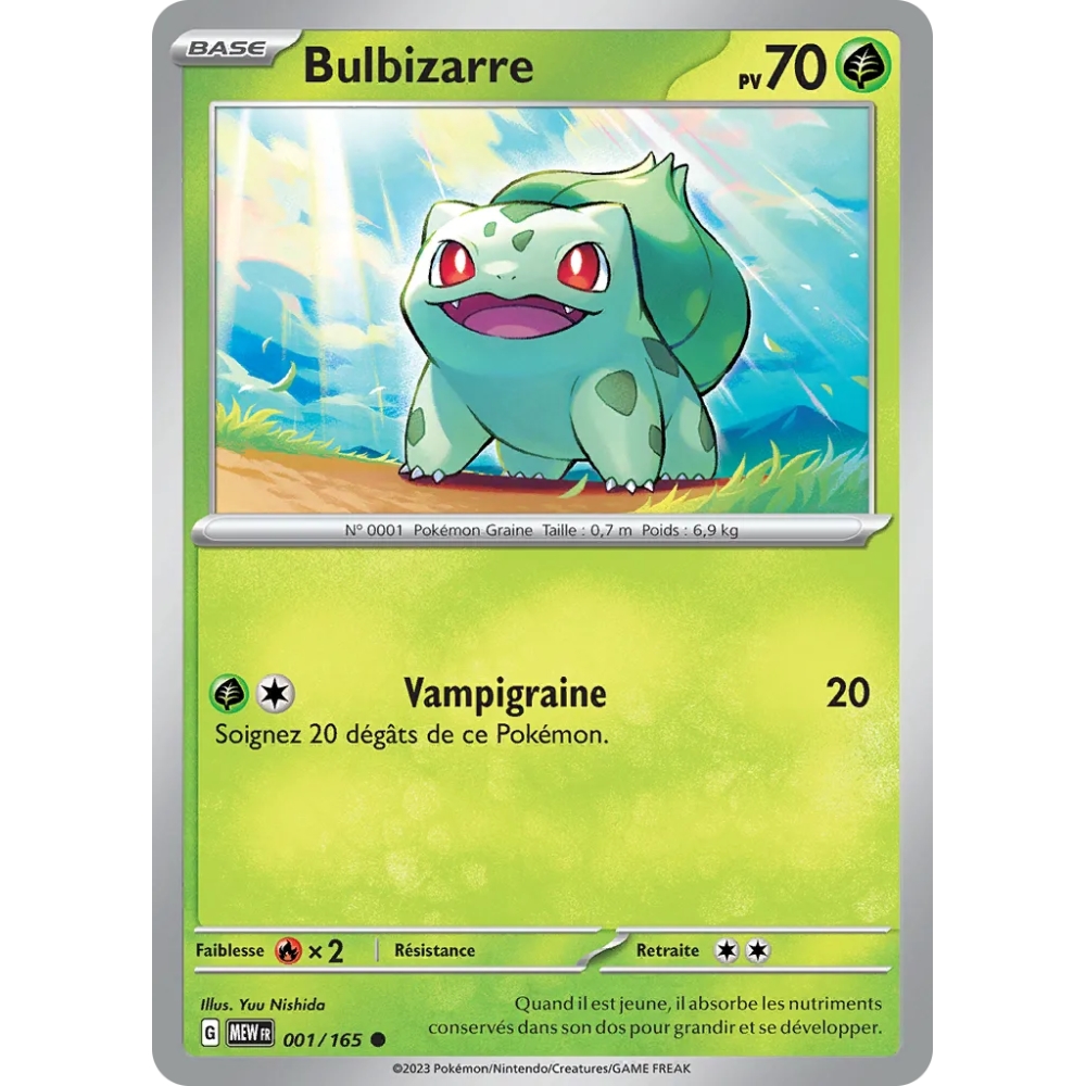 Bulbizarre 001/165 Brillante extension Pokémon Écarlate et Violet 151