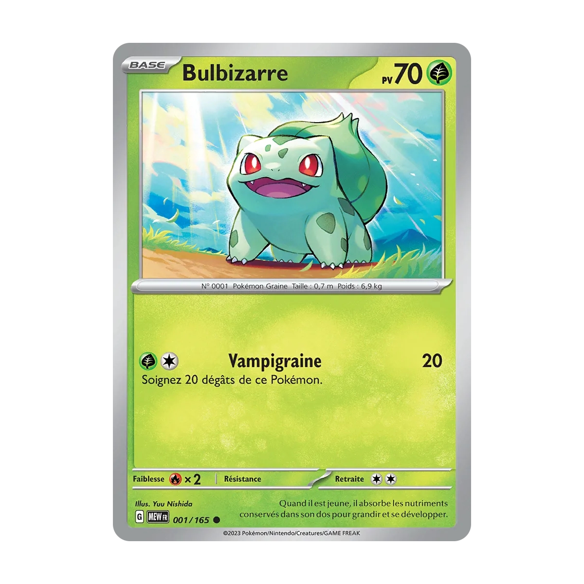 Bulbizarre 001/165 Brillante extension Pokémon Écarlate et Violet 151