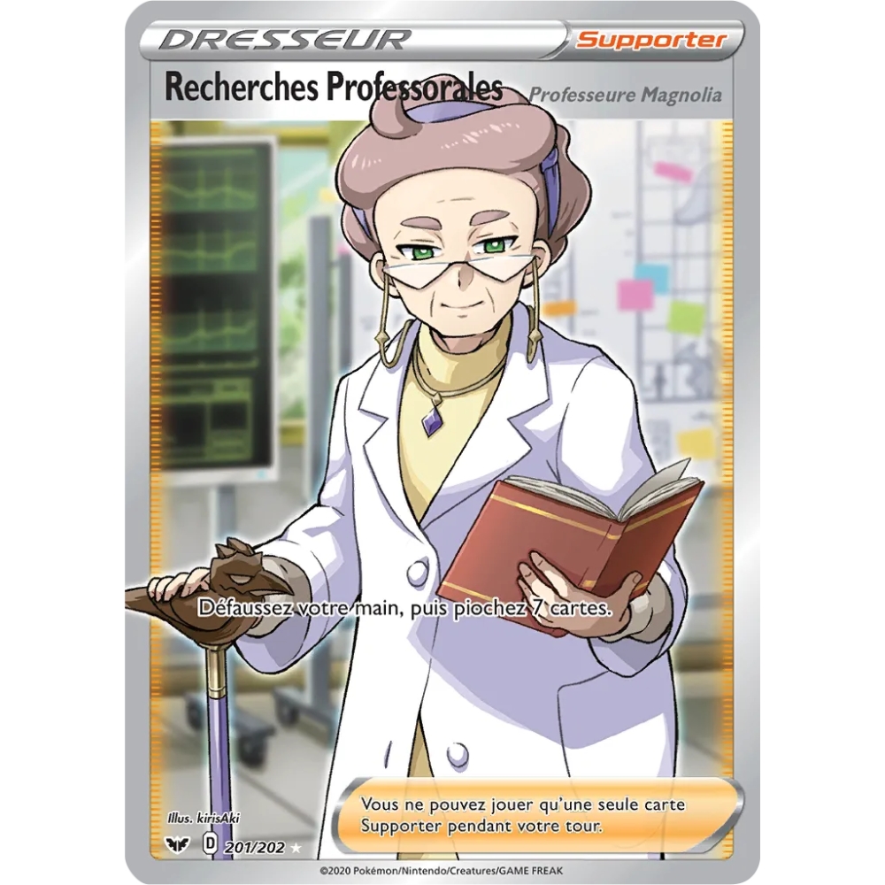 Carte Recherches Professorales - Ultra rare de Pokémon Épée et Bouclier 201/202