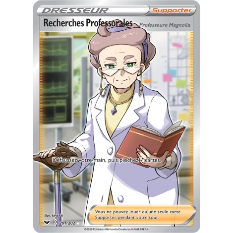 Carte Recherches Professorales - Ultra rare de Pokémon Épée et Bouclier 201/202