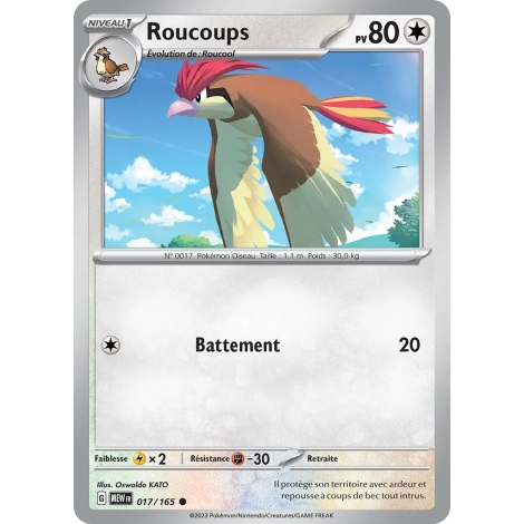 Roucoups 017/165 : Joyau Commune (Brillante) de l'extension Pokémon Écarlate et Violet 151