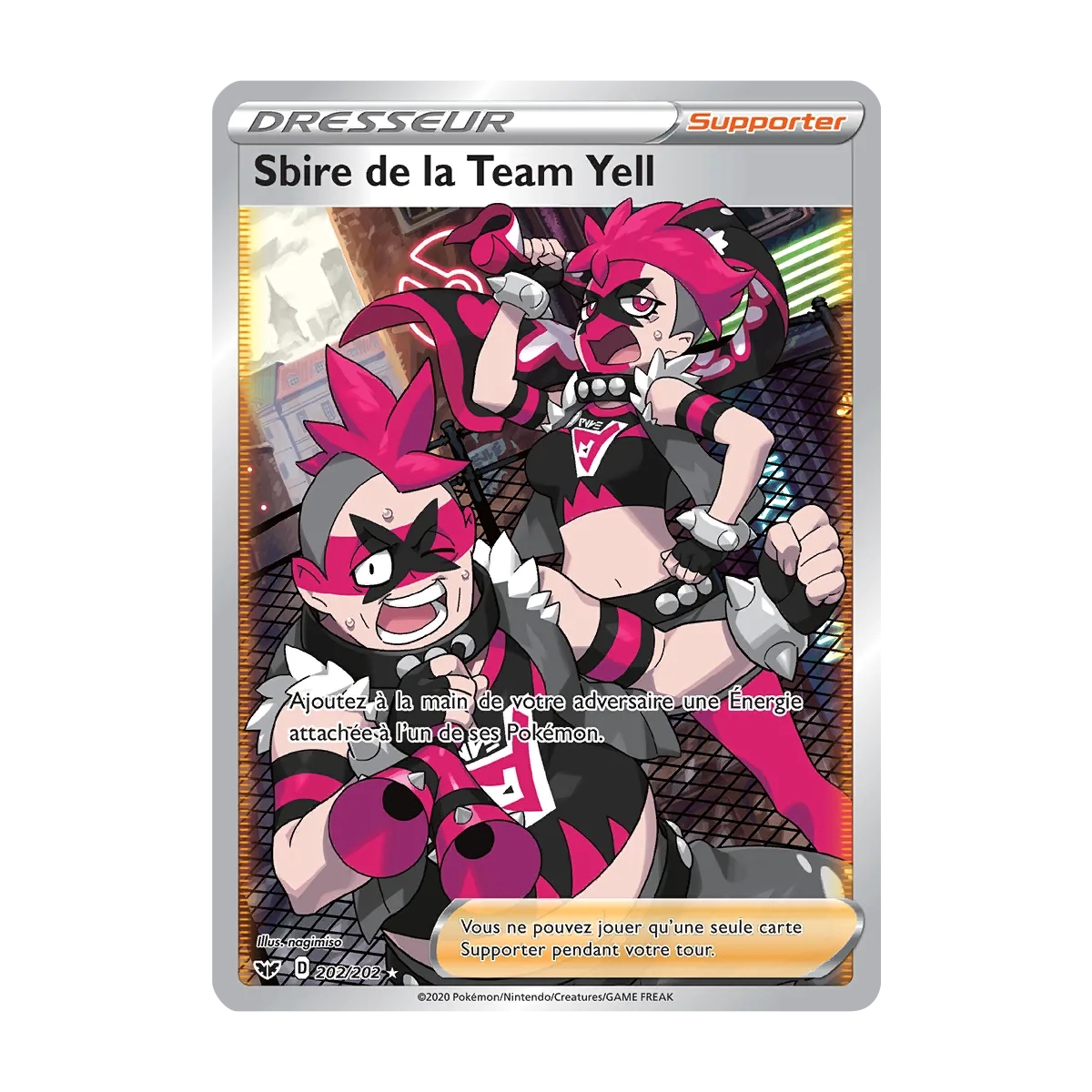 Découvrez Sbire de la Team Yell, carte Ultra rare de la série Épée et Bouclier