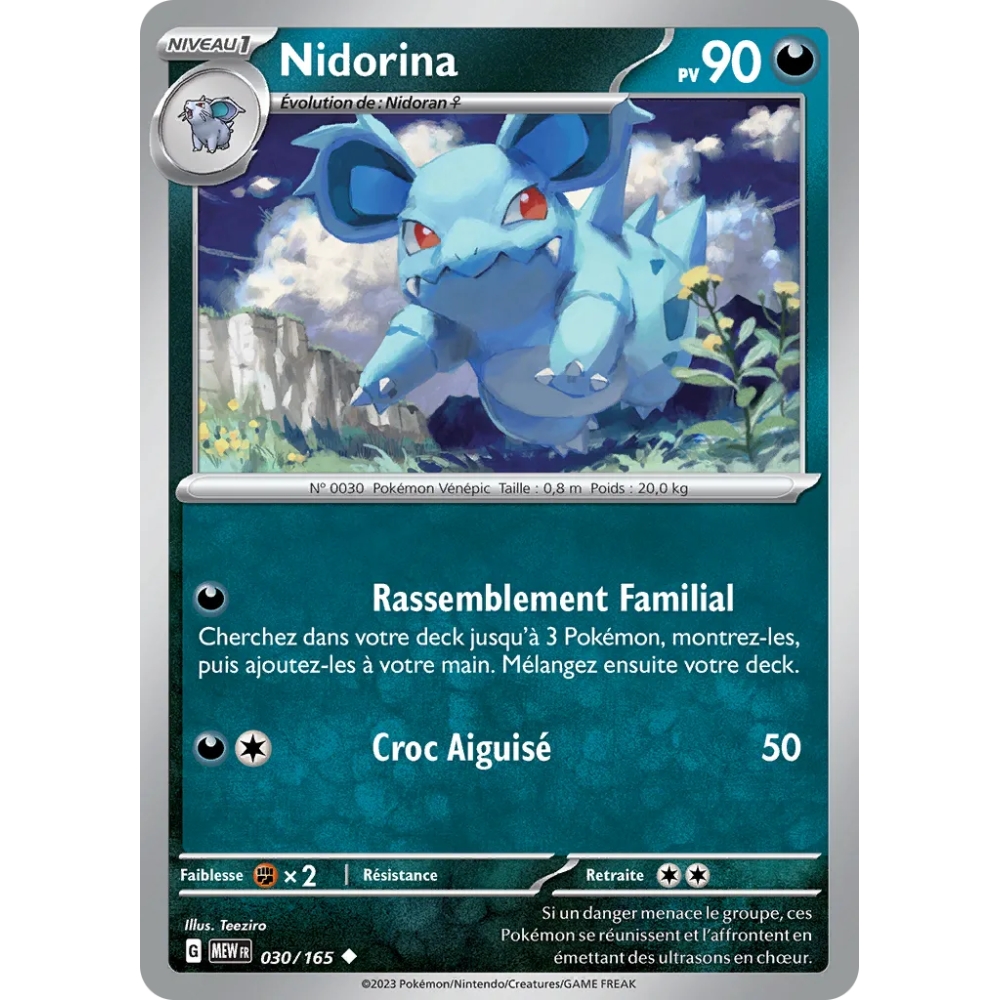 Nidorina (Brillante) de la série Écarlate et Violet 151