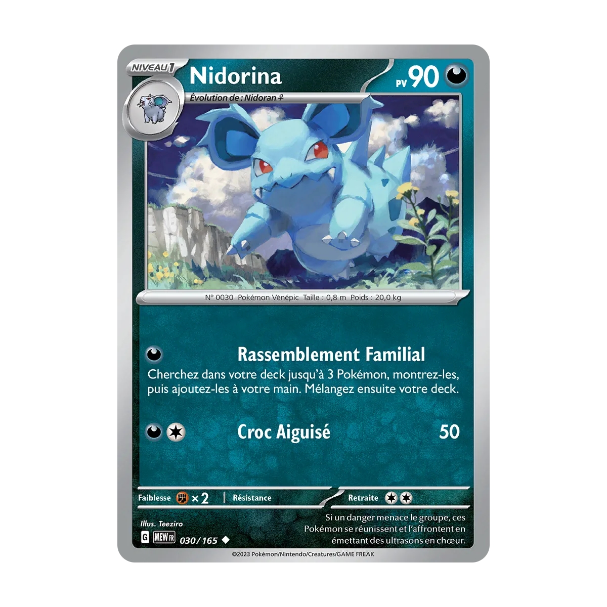 Nidorina (Brillante) de la série Écarlate et Violet 151