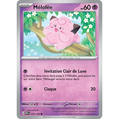 Mélofée 035/165 : Joyau Commune (Brillante) de l'extension Pokémon Écarlate et Violet 151