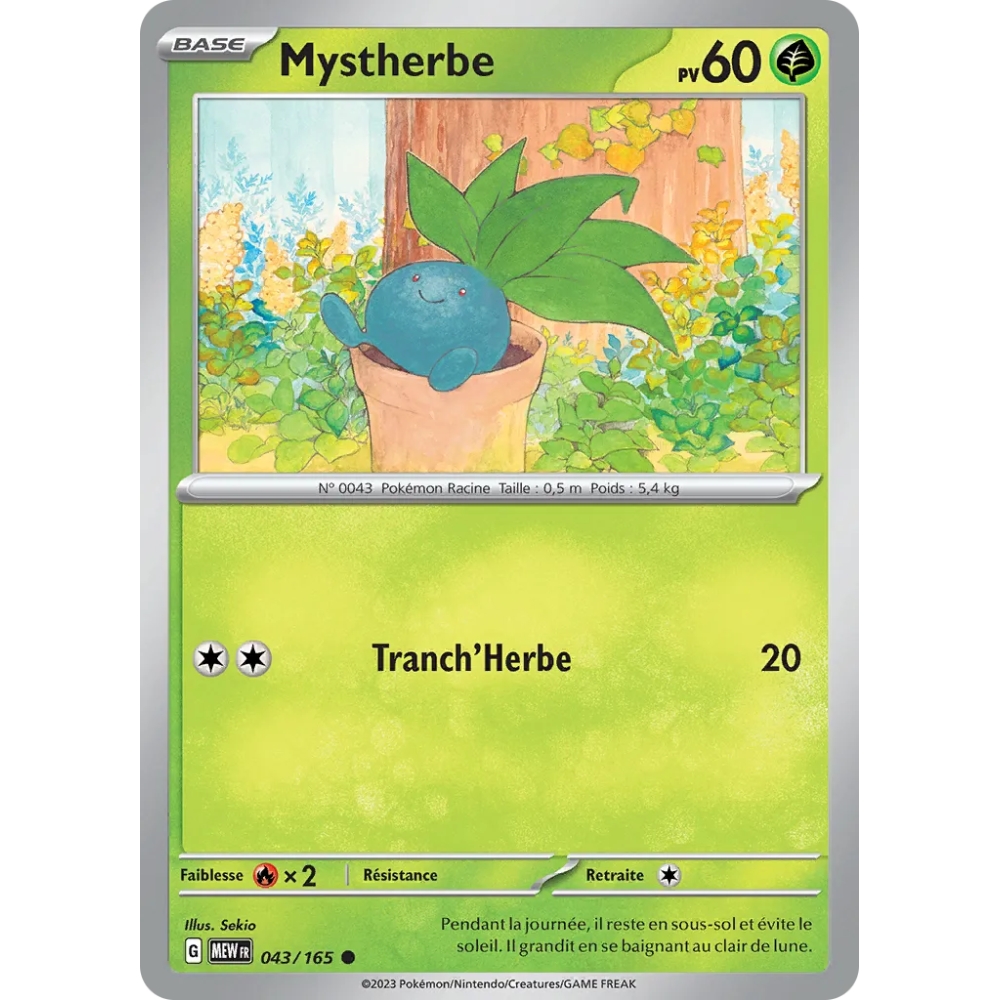 Carte Mystherbe - Commune (Brillante) de Pokémon Écarlate et Violet 151 043/165