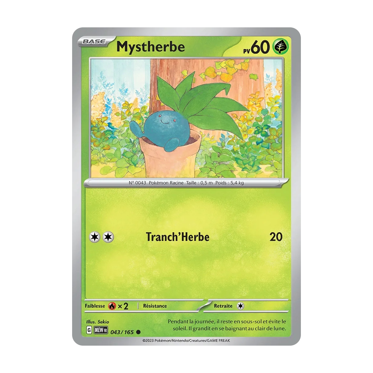 Carte Mystherbe - Commune (Brillante) de Pokémon Écarlate et Violet 151 043/165