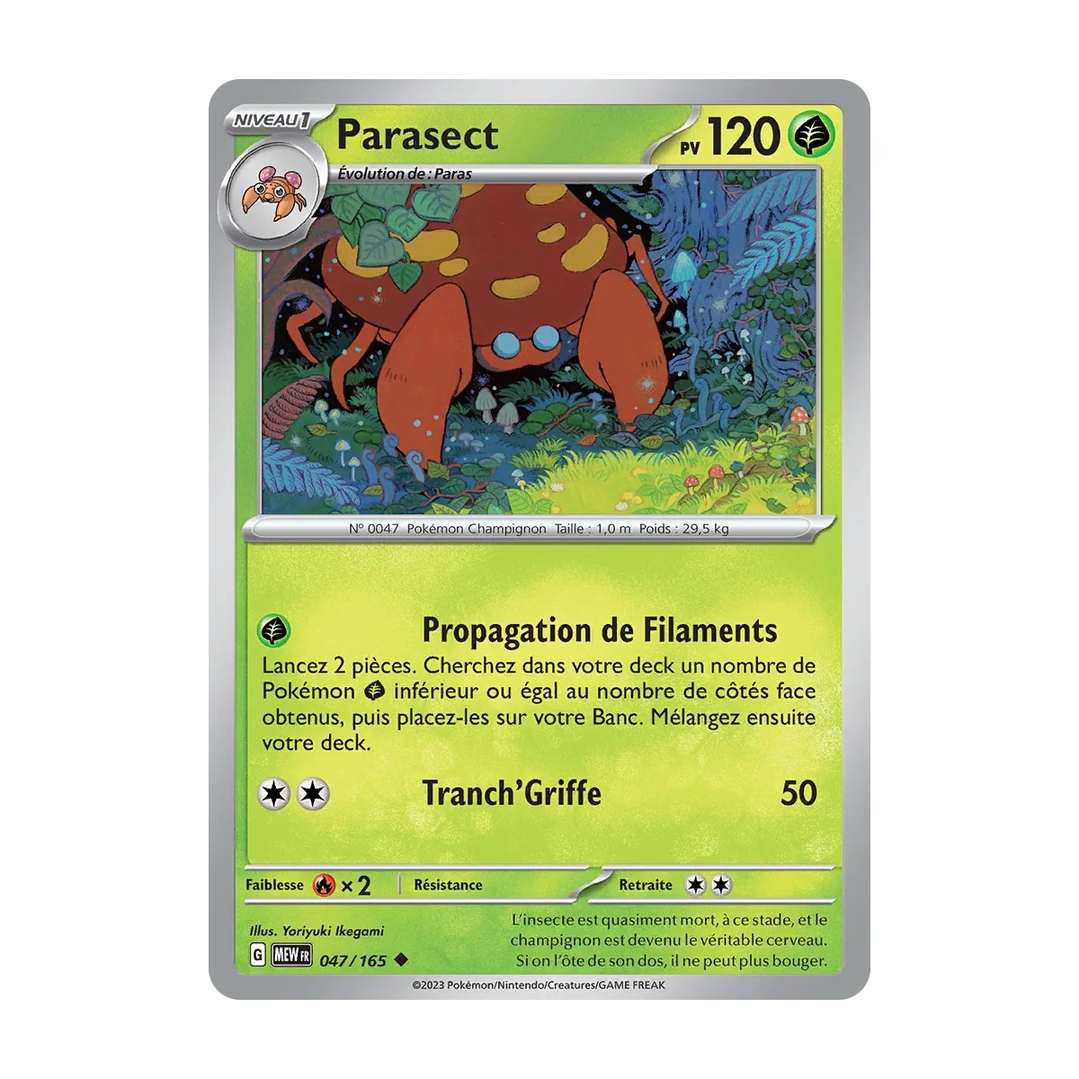 Parasect 047/165 (Brillante) Pokémon Écarlate et Violet 151