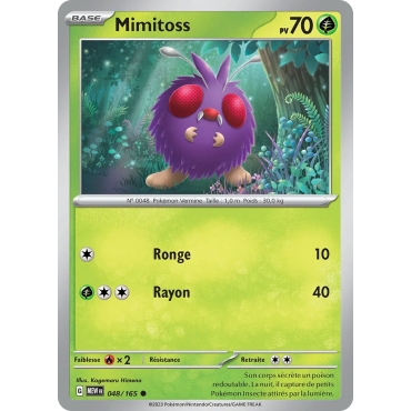 Mimitoss 048/165 : Joyau Commune (Brillante) de l'extension Pokémon Écarlate et Violet 151