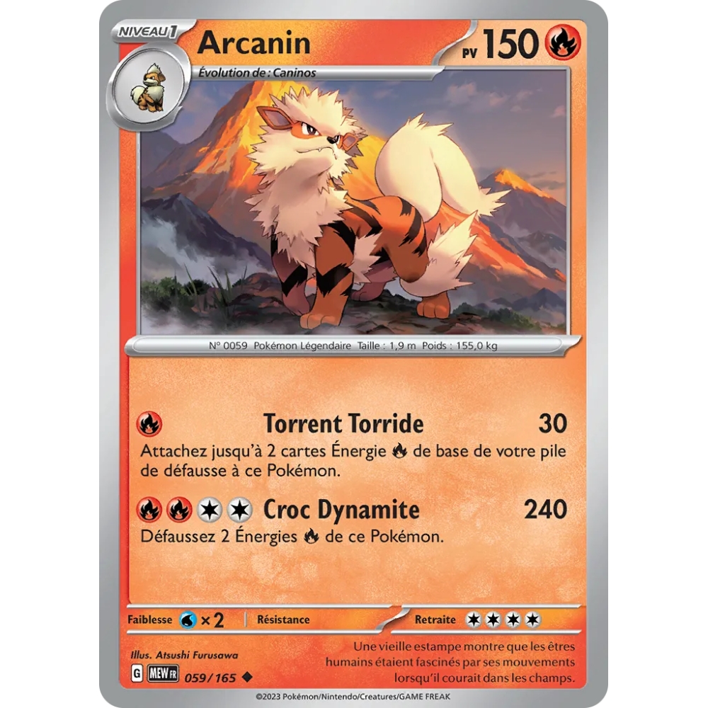 Arcanin Brillante de Pokémon Écarlate et Violet 151 059/165