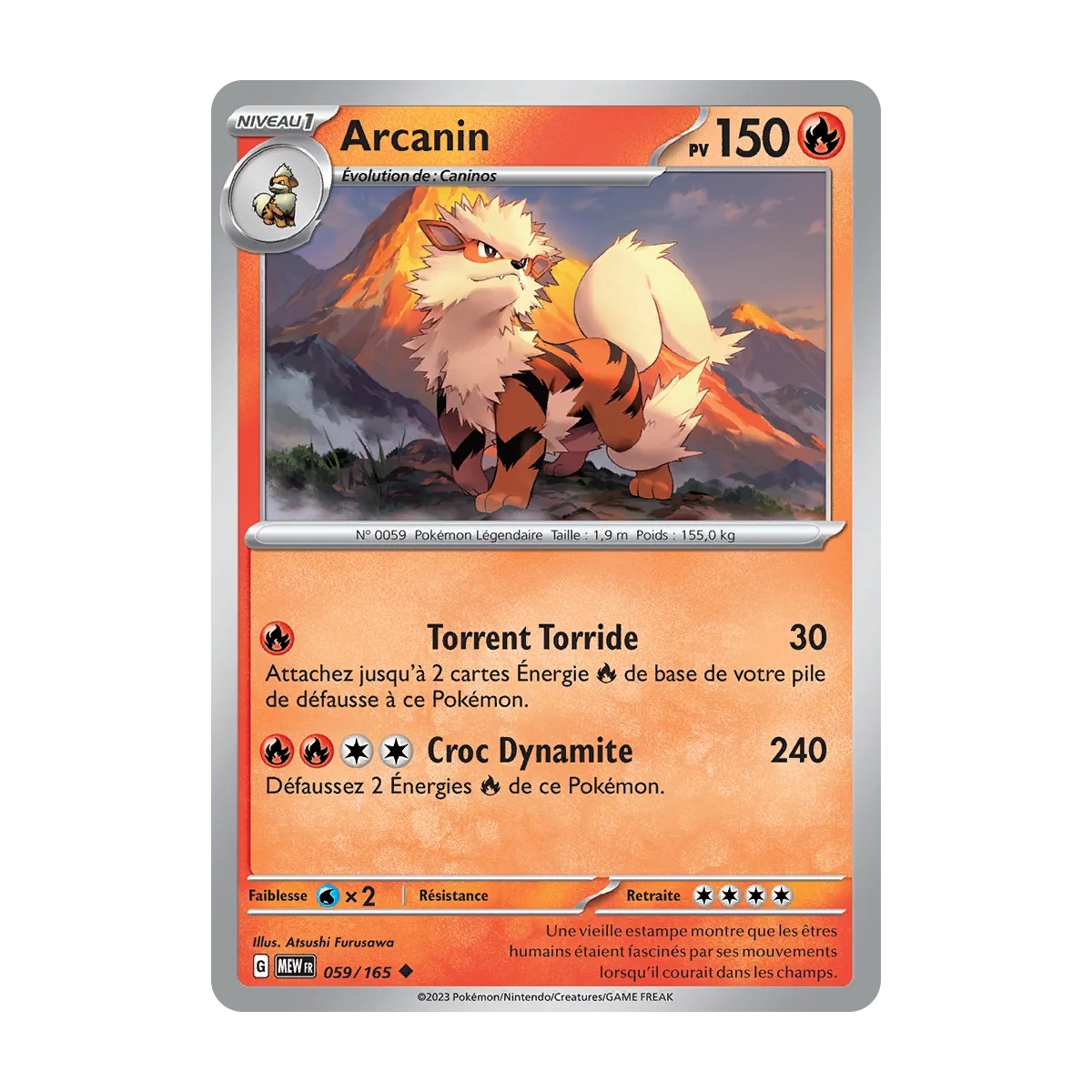 Arcanin Brillante de Pokémon Écarlate et Violet 151 059/165