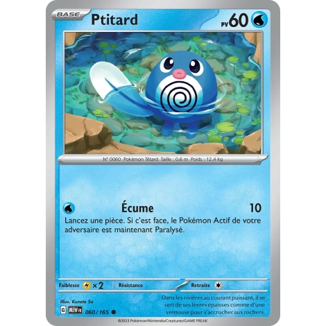 Ptitard 060/165 : Joyau Commune (Brillante) de l'extension Pokémon Écarlate et Violet 151