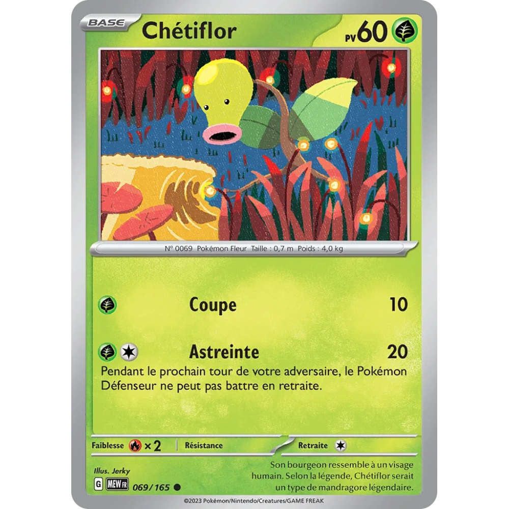 Chétiflor 069/165 : Joyau Commune (Brillante) de l'extension Pokémon Écarlate et Violet 151