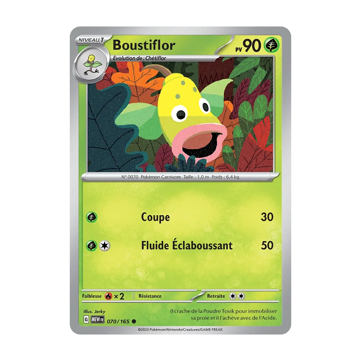 Boustiflor Commune Brillante de Pokémon Écarlate et Violet 151 070/165