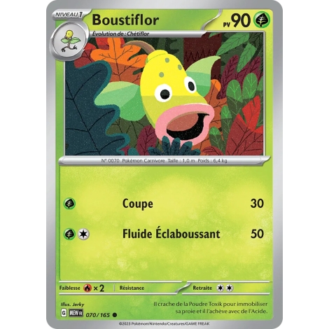 Boustiflor Commune Brillante de Pokémon Écarlate et Violet 151 070/165