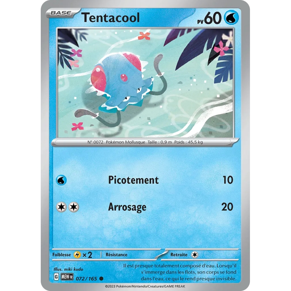 Tentacool carte Commune Brillante de la série Écarlate et Violet 151