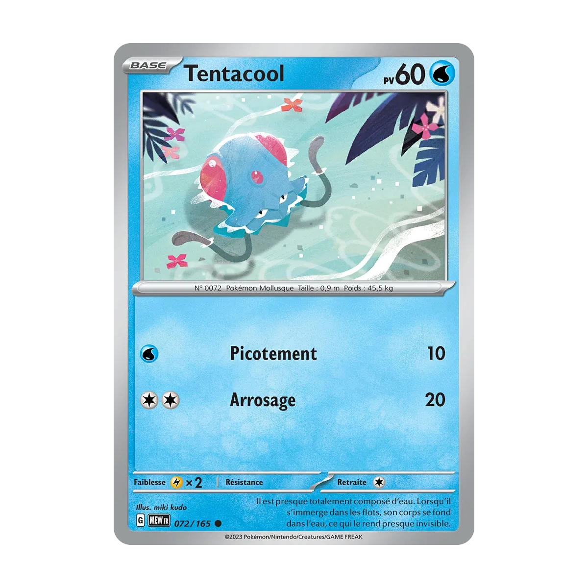 Tentacool carte Commune Brillante de la série Écarlate et Violet 151