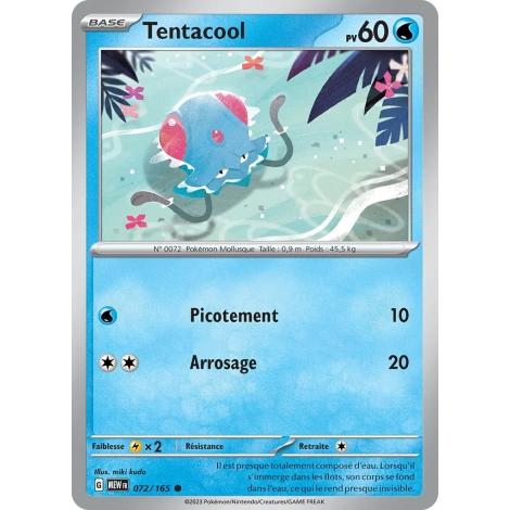 Tentacool carte Commune Brillante de la série Écarlate et Violet 151