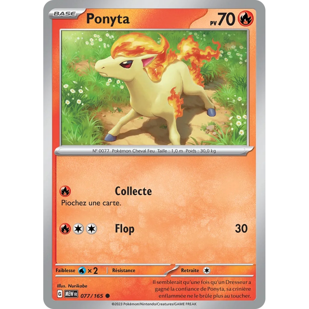 Ponyta 077/165 (Brillante) Pokémon Écarlate et Violet 151