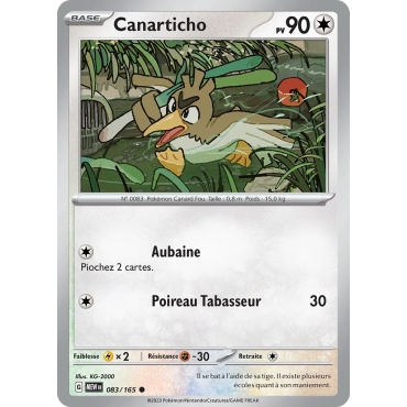 Canarticho carte Commune Brillante de la série Écarlate et Violet 151