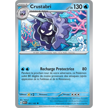 Crustabri (Brillante) de Pokémon Écarlate et Violet 151 091/165