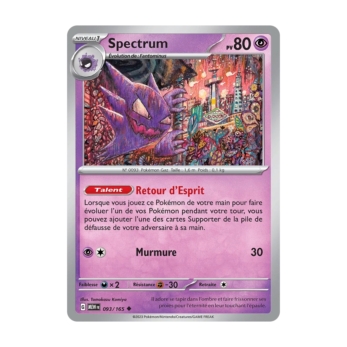 Spectrum (Brillante) de Pokémon Écarlate et Violet 151 093/165