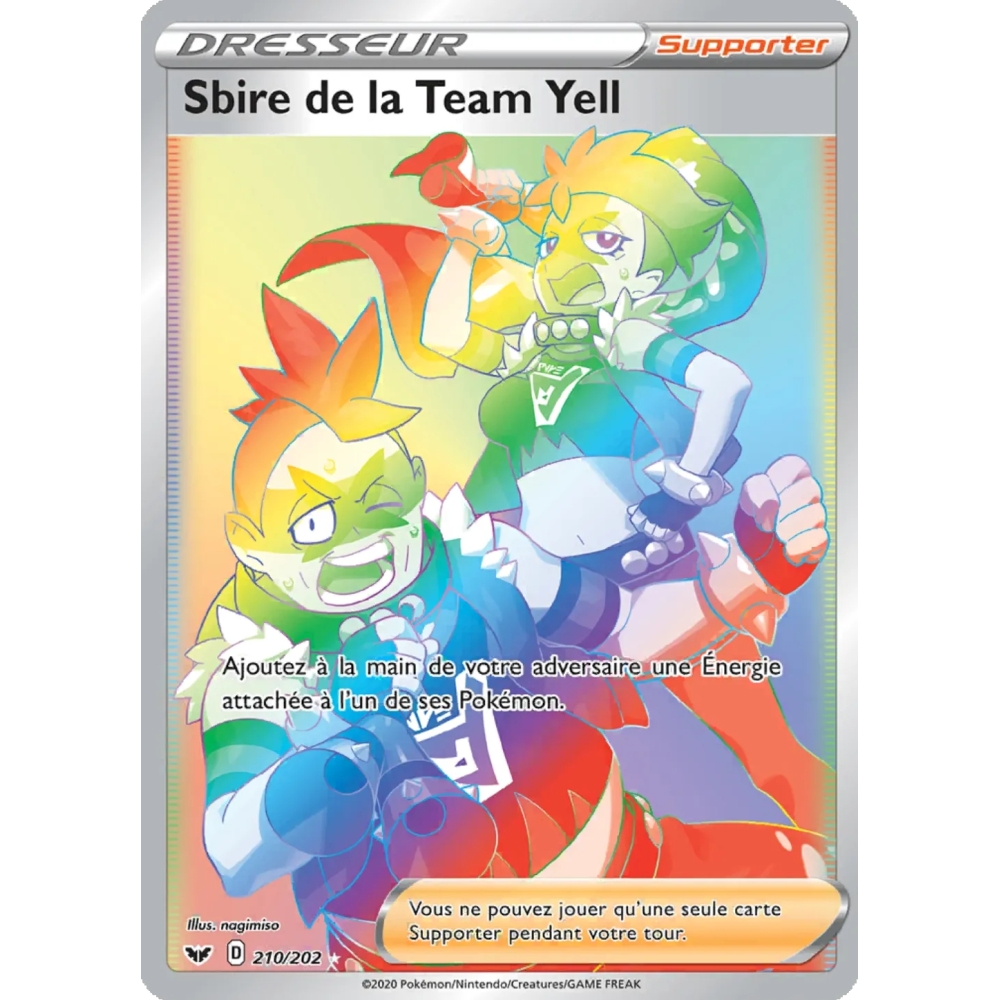 Découvrez Sbire de la Team Yell, carte Arc-en-ciel rare de la série Épée et Bouclier