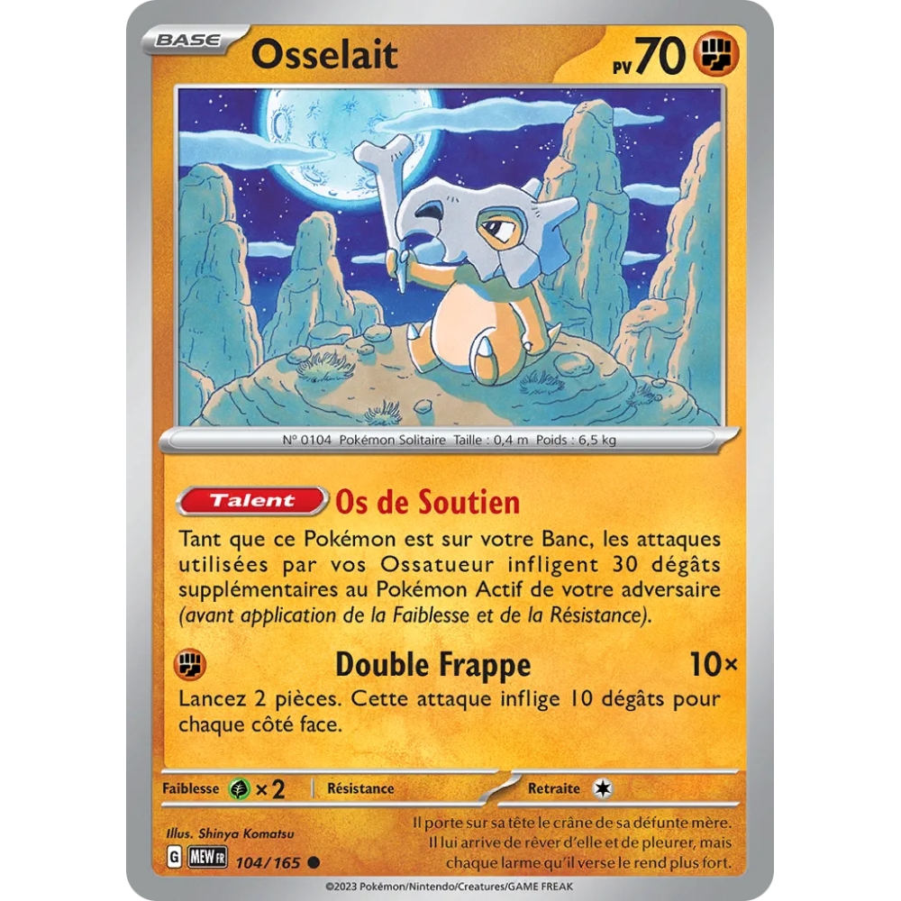 Osselait 104/165 : Joyau Commune (Brillante) de l'extension Pokémon Écarlate et Violet 151