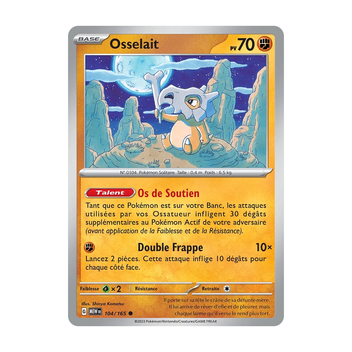 Osselait 104/165 : Joyau Commune (Brillante) de l'extension Pokémon Écarlate et Violet 151