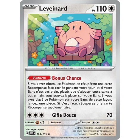 Leveinard Rare (Brillante) de Pokémon Écarlate et Violet 151 113/165