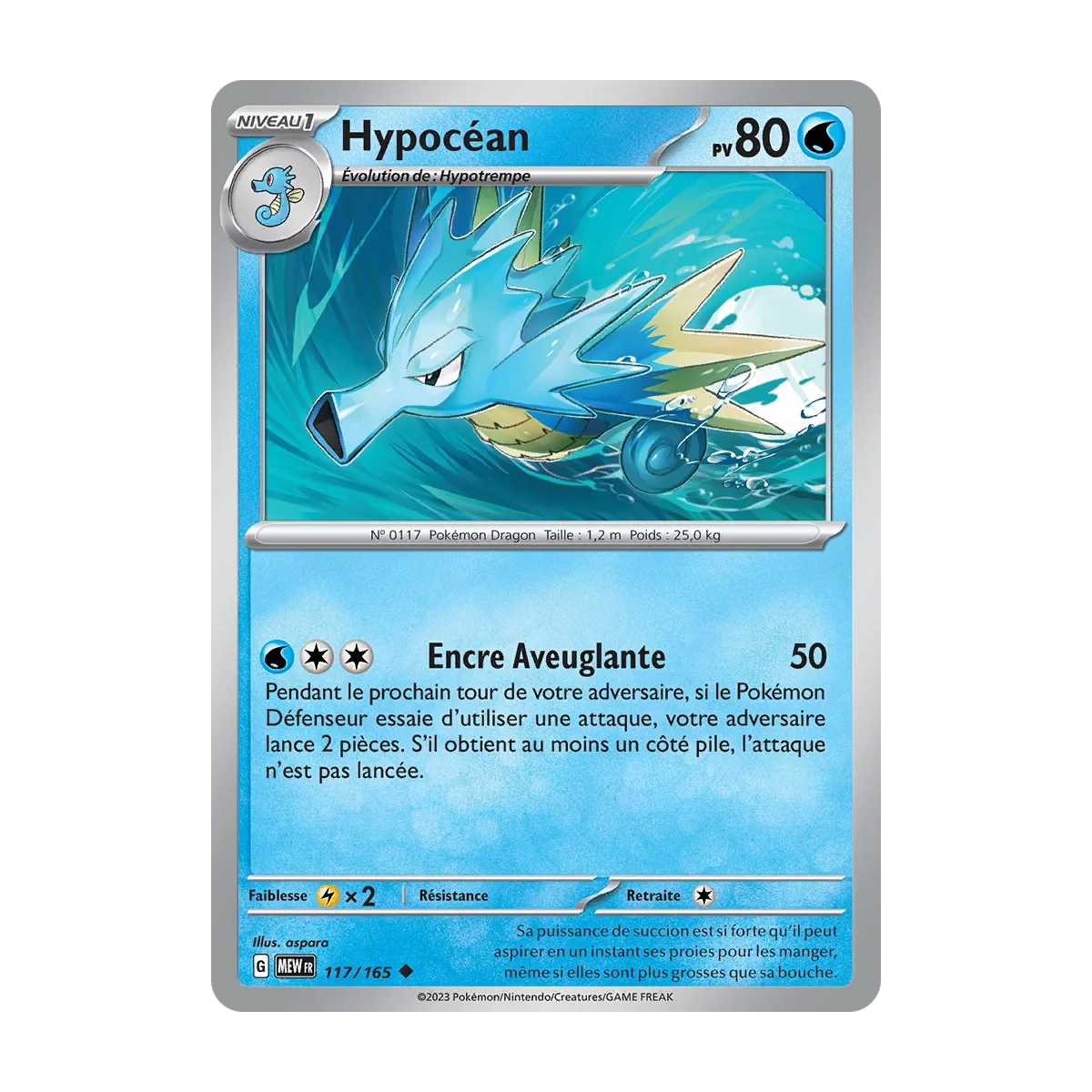 Hypocéan (Brillante) de Pokémon Écarlate et Violet 151 117/165