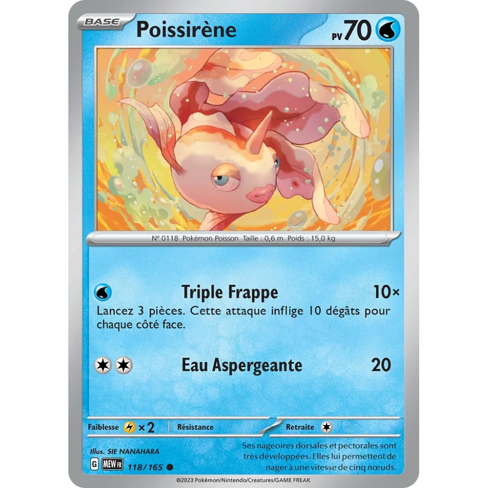 Poissirène 118/165 (Brillante) Pokémon Écarlate et Violet 151