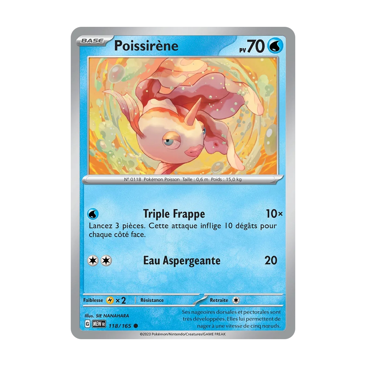 Poissirène 118/165 (Brillante) Pokémon Écarlate et Violet 151